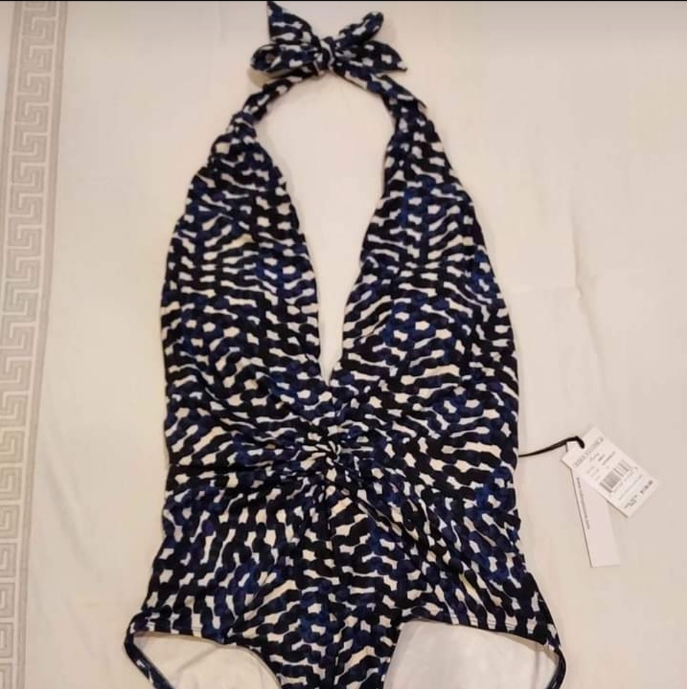 NWT Robin Piccone Halter Top One Piece  Bathing Suit Size 10